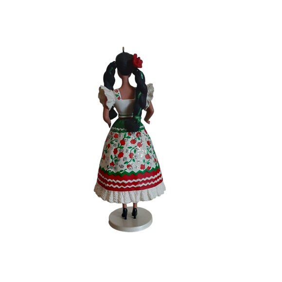 1996 Hallmark Barbie Keepsake Ornament Mexican Barbie Dolls of the World #3 - Picture 2 of 2